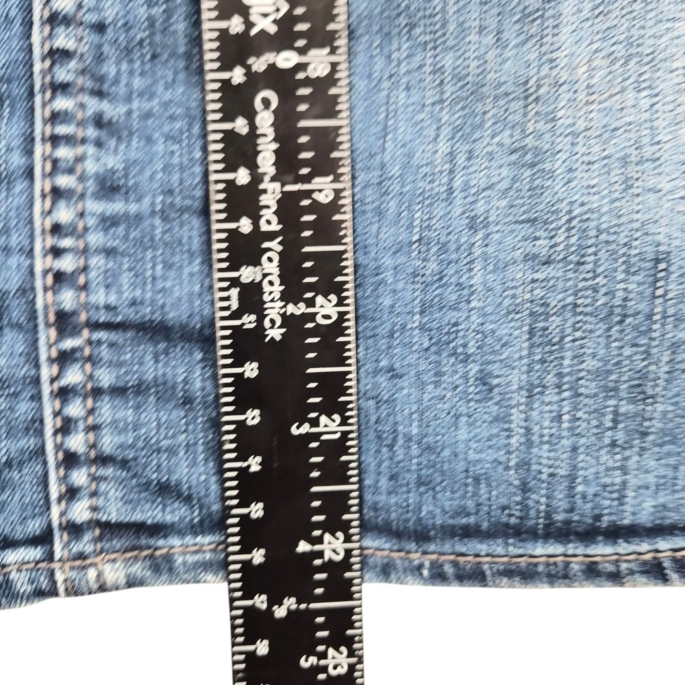 Pilcro and the Letterpress‎ Blue Denim Pleated Ruffle Back Mini Skirt Size 32 - Picture 6 of 6